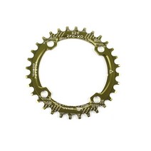 104BCD 라운드 다이렉트 마운트 싱글 크라운 체인링 MTB 산악 자전거 32T 34T 36T 38T 40T 42T 크랭크셋 치아 플레이트 부품, Green Round