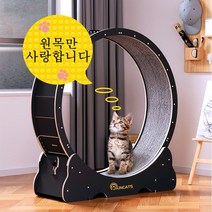 런캣 무소음 간단 설치 원목 캣휠 고양이캣휠, M(91*36*98), 자가 조립, 무광블랙, M(91*36*98)