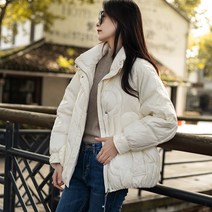 화이트구스다운 마그네틱 동전 지갑 혜택을 돌려주세요 90% 화이트 덕 다운 충전 스탠드 칼라 재킷 여성 E01132