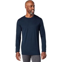 Smartwool SW016816J41L 남성용 메리노 150 식물성 염료 베이스레이어 긴소매 라이트 플린트 워시 L, Indigo Blue
