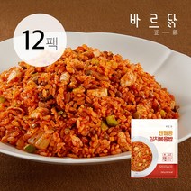 바르닭 닭가슴살 곤약볶음밥 렌틸콩&김치볶음밥, 250g, 12팩