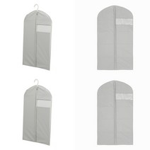 심플 투명창 옷커버 PEVA 그레이 60x110cm 옷걸이커버 셔츠덮개 셔츠보관 옷덮개 재킷보관 롱패딩보관 옷보관커버
