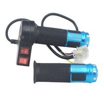2 22mm 전기 자전거 스로틀 팩 안티 슬립 교체 부품 전자 자전거 스쿠터 3 속도 컨트롤러가있는 핸들 바 수리, 01 Blue, 한개옵션1