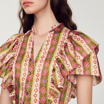 산드로 원피스 드레스 Loose-fitting ruffled dress SFPRO02551