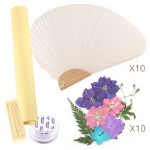 압화 조개부채(대) 10개 만들기세트 접착한지 K319 DIY 한지 미술 공예 재료