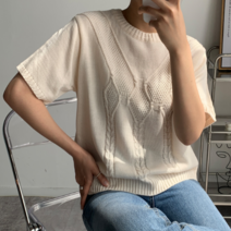 인생여전 꽈배기 니트 조끼