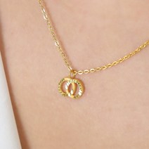 24K 여자 순금 더블 서클 컷팅 원형 목걸이 3.75g(1)