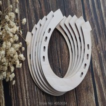 나무 말굽 모양 아트 프로젝트 공예 빈 태그 장식 선물 데쿠 파주, [03] 100pcs, [03] 8cm