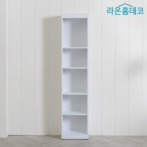 라온홈데코 5단 책장 400 600 800 좁은 틈새, BRBS01 400 5단, 화이트