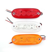 4 LED 타원형 차폭등 트럭 화물차 캠핑카 사이드램프, 2.청색, 1개