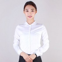 플라잉걸 면접블라우스 공단긴팔 블라우스