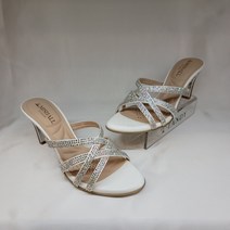 탠디 여성 7cm 화이트 XX보석 뮬 WP121M066WHITE