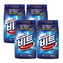 비트 분말세제 일반용, 3.2kg, 4개