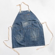뮤토 감성 까페 캠핑 원예 데님 앞치마 진청, 진청 x 1개