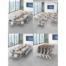 접이식 책상 회의 이동 테이블 세미나 수업 오피스 학원, 1400x500x750 책상