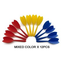다트 기계 전자 보드 다트핀 12 개/몫 6mm 나사 다트 비행 꼬리 날개 Dardos 잎 트 게임 액세서리, 01 Mixed Color (12pcs)