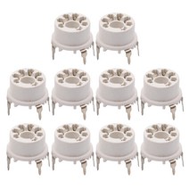 B & W 6J1 6Z4 6X4 12AE6 6AT6 6BK6 12AV6 6AQ6 6J5 고음질 오디오 AMP 10PCS 용 플라스틱 7 핀 진공관 소켓베이스 밸브, 하나, 하얀
