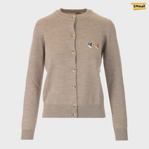 메종키츠네 22FW 더블 모노크롬 폭스헤드 가디건 GW00544KT1036 H250 BEIGE MELANGE