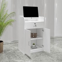 인포데스크 카운터계산대 리셉션 포스기 업소용카운터 식당 병원데스크 원목 30, 80x42x95cm, 화이트d