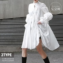 도오빠 여자 원피스 긴소매 로코코 셔츠 미니 스윙 주름 셔링 언밸런스 어깨뽕 장례식 면접 버블 슬리브 개화기 복고풍 레트로 공주 드레스 예쁜 편한 의류 패션 캐주얼 봄 여름 가을 데이트룩 오피스룩 데일리룩 코디 직장인 중년 여성원피스