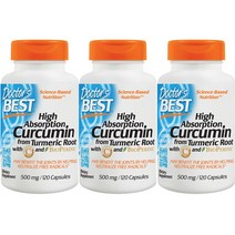 닥터스베스트 하이 앱솔션 커큐민 500mg 캡슐, 120개입, 3개