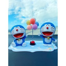 자동차 장식품 인싸템 차내 애니메이션 액세서리 Dora A꿈 수면 대웅 대쉬보드 카튜닝용품 여성 2870669203, 두개 _마카 용풍선 _블루 깔다