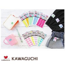 가와구찌 패브릭용 팬시 이름표 네임 스티커형 네이밍 라벨지, 10-012 아이보리