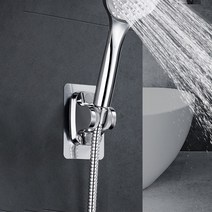 리빙공감 벽에 착 욕실 샤워기 거치대 2개, 실버