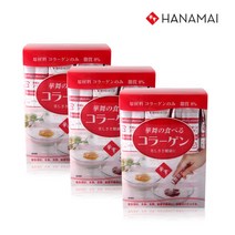 [최신입고상품] 하나마이 공식 수입사 정품 저분자 순수(돈피) 콜라겐 스틱(1.5gx30스틱) 3세트_콜라겐 함량 100%, 3박스, 30개입