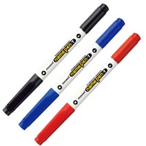 모나미 네임펜 T (12자루) 가는 글씨용 0.4mm 중간 글씨용 1mm 두가지 형태의 닙 적용 트윈 타입, 모나미 네임펜 T (12자루)_블랙