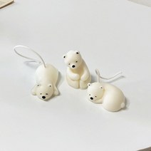 수제몰드 - 북극곰 곰돌이 3종 아기곰 실리콘몰드, 엎드린 북극곰