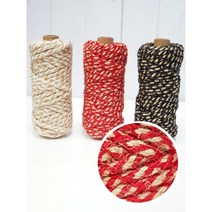 5.0mm 33yard 배색 브레이딩 황마 로프, 1.화이트