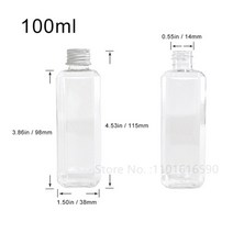 화장품 케이스 알루미늄 스크류 캡이 있는 플라스틱 여행 빈 리필 가능한 5ml 100ml PET 100 개, 11.100ml 0.25r 12g