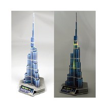 스쿨문구 컬러룬 부르즈 할리파 LED 3D퍼즐