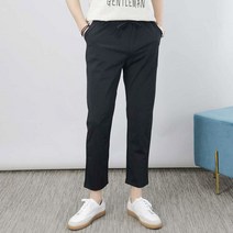 이너프데이 [당일출고] S~5XL 슈퍼 편한 냉장고 바지 여름 아이스 밴딩 시원한 사방스판 남자 슬랙스 빅사이즈