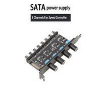 12V 컴퓨터 케이스 팬 허브 레귤레이터 8 웨이 4 SATA/4 핀 스피드 컨트롤러 제어 PC 냉각, 02 Fan Speed 컨트롤러ler