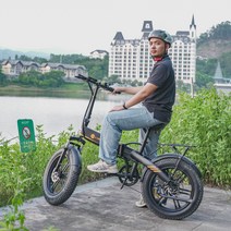하이브리드 ADO 전기 팻 타이어 하이브리드 자전거 도시 접이식 산악 e바이크 로드 A20F XE CA 창고 500W, 한개옵션0