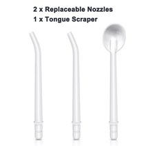 셀프치석제거기 치아미백 구강세정기 잇몸마사지기 3 모드 휴대용 구강 irrigator, 협력사, 흰색 3pcs 노즐