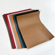 로스킨 천연 소가죽 (사피아노 패턴 9칼라) A4 크기 재단 가죽, 빨강