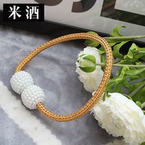 마그네틱 커튼 래칫 타이 다운 크리에이티브 고급 밴드 심플한 로프 쌍, Rice Wine+Two 1 Pair