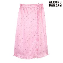 골프 랩가운 도트스트라이프 실크 목욕가운 사우나 호텔 바스가운 (핑크), 랩가운_핑크FREE