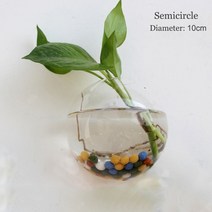 벽걸이 유리 꽃병 테라리움 수경 식물 꽃병 벽 물고기 탱크 수족관 컨테이너 꽃 화분 화분 홈 가든 장식, 10cm