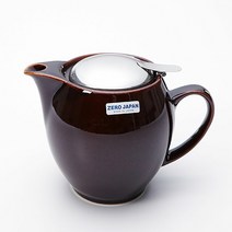 셀럽하우스 제로재팬 도자기 라운드티팟 1인용 350ml 앤틱브라운