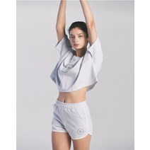 우먼즈 코지 써클 돌핀 쇼츠-화이트멜란지