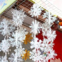 크리스마스 눈꽃 장식300 개몫 크리스마스 눈송이 색종이 인공 눈 트리 품 홈 파티 웨딩, 06 90Pcs