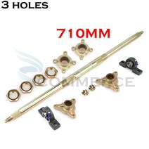 110cc-250cc ATV 쿼드 고 카트 부품 용 고정 시트 74cm 리어 액슬 어셈블리 3 홀4 홀 1 세트, 01 파란