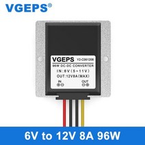 24v 12v 인버트 캠핑용 인버터 6V to 12V DC 전원 공급 장치 전압 조정기 변환기 5-11V 자동차 부스터 모듈 변압기 변압기, CHINA, 6V to 12V 8A, 6V + 12V