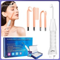 고주파 리프팅기 피부관리기 C키in-4 인 1 LED 고주파 전극 막대 페이셜 머신 유리 튜브 미용 기기 여드름, 한개옵션0