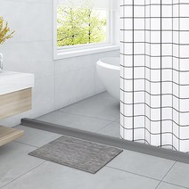 T자형 실리콘 욕실 물막이 샤워부스 워터펜스 화장실 세탁실 베란다 물튐 넘침 방지 100cm 그레이, 1개