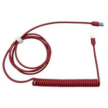 c타입항공케이블 맞춤형 컴퓨터 기계식 키보드 데이터 연장 코일 충전 type-c-usb, 빨간색